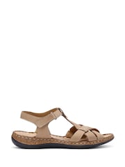 Hotter Brown Wide Fit Reya Touch-Fastening Casual Sandals - Image 1 of 4