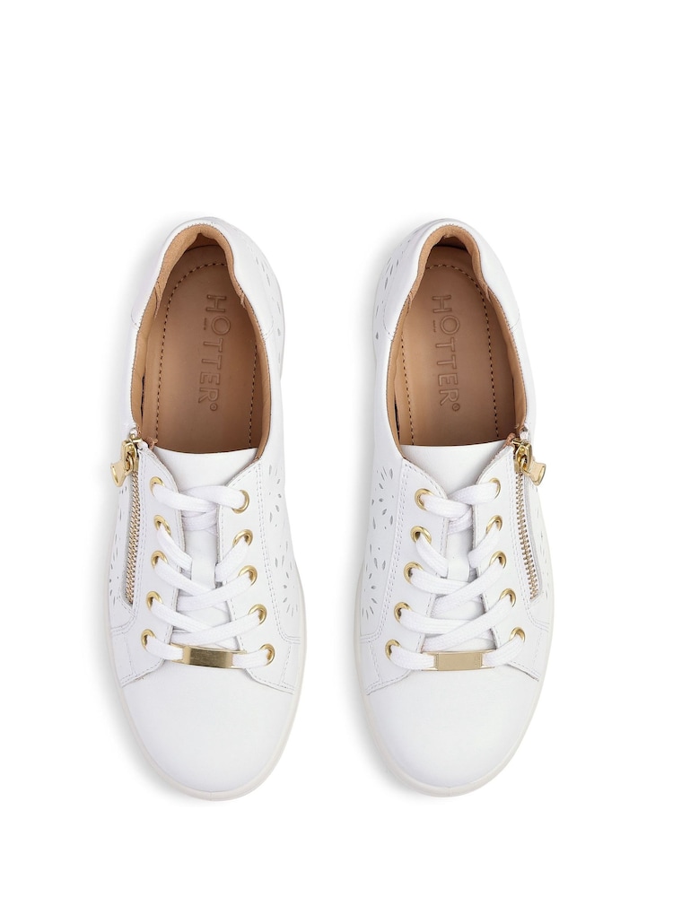 Hotter White Wonder Lace-Up Mens Shoes - Image 4 of 4