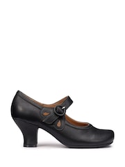 Hotter Black Standard Fit Broadway Buckle Formal Sandals - Image 1 of 4