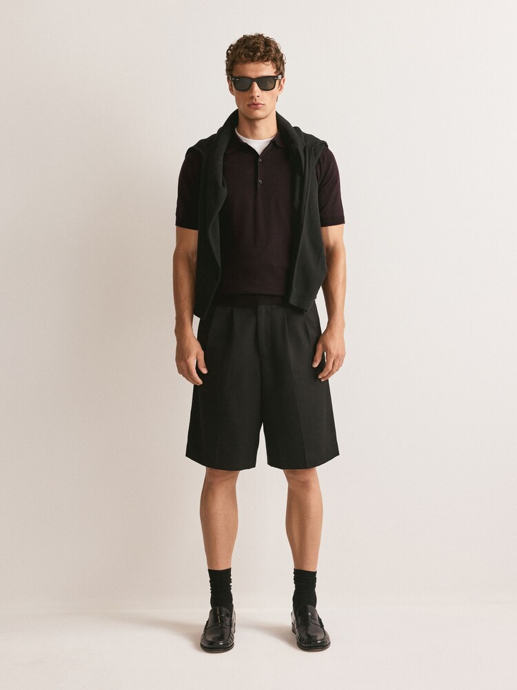 John Smedley Macloud merino vilnos polo marškinėliai - 2 paveikslėlis iš 6