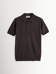John Smedley Macloud merino vilnos polo marškinėliai - 6 paveikslėlis iš 6