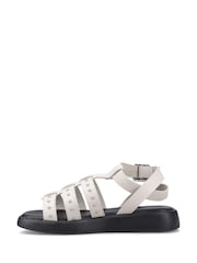 Hush Puppies Cream Charmaine Stud Gladiator Sandals - Image 2 of 5