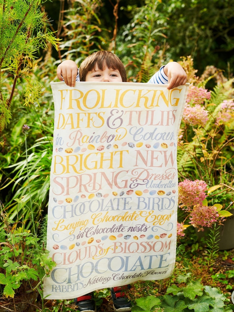 Emma Bridgewater Cream Easter Toast Mini Eggs Tea Towel - Image 1 of 2