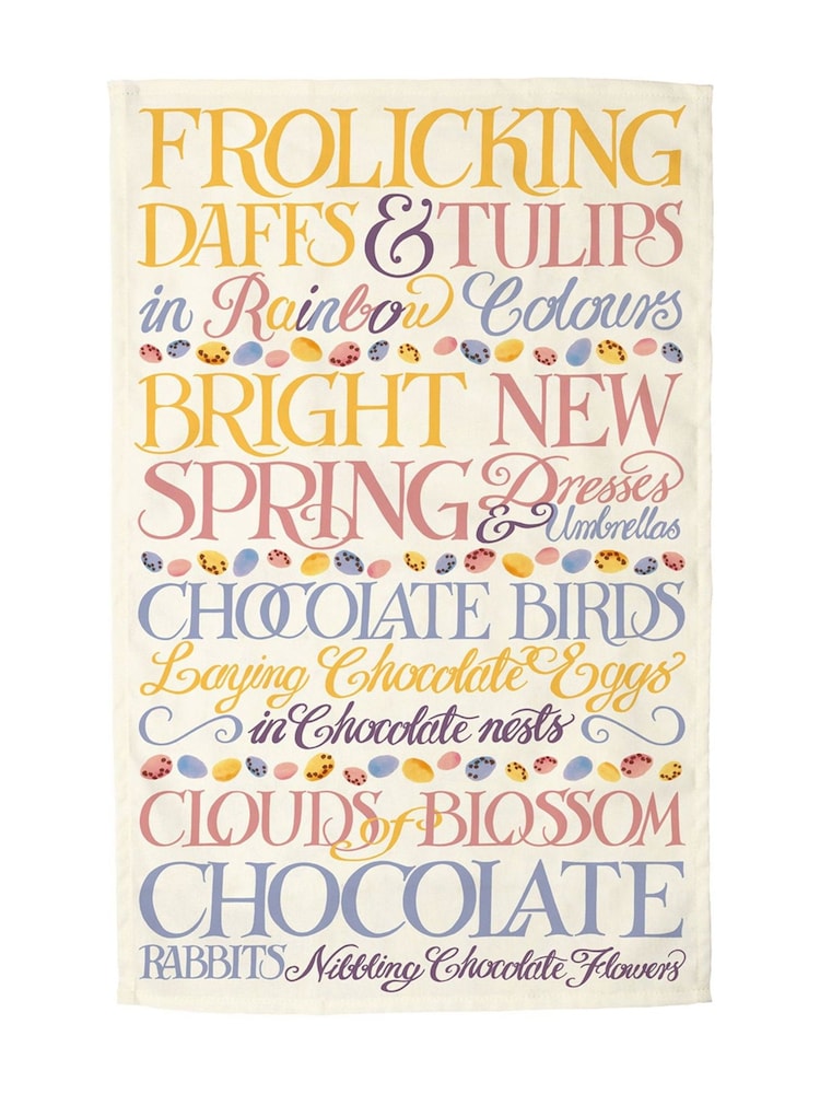 Emma Bridgewater Cream Easter Toast Mini Eggs Tea Towel - Image 2 of 2