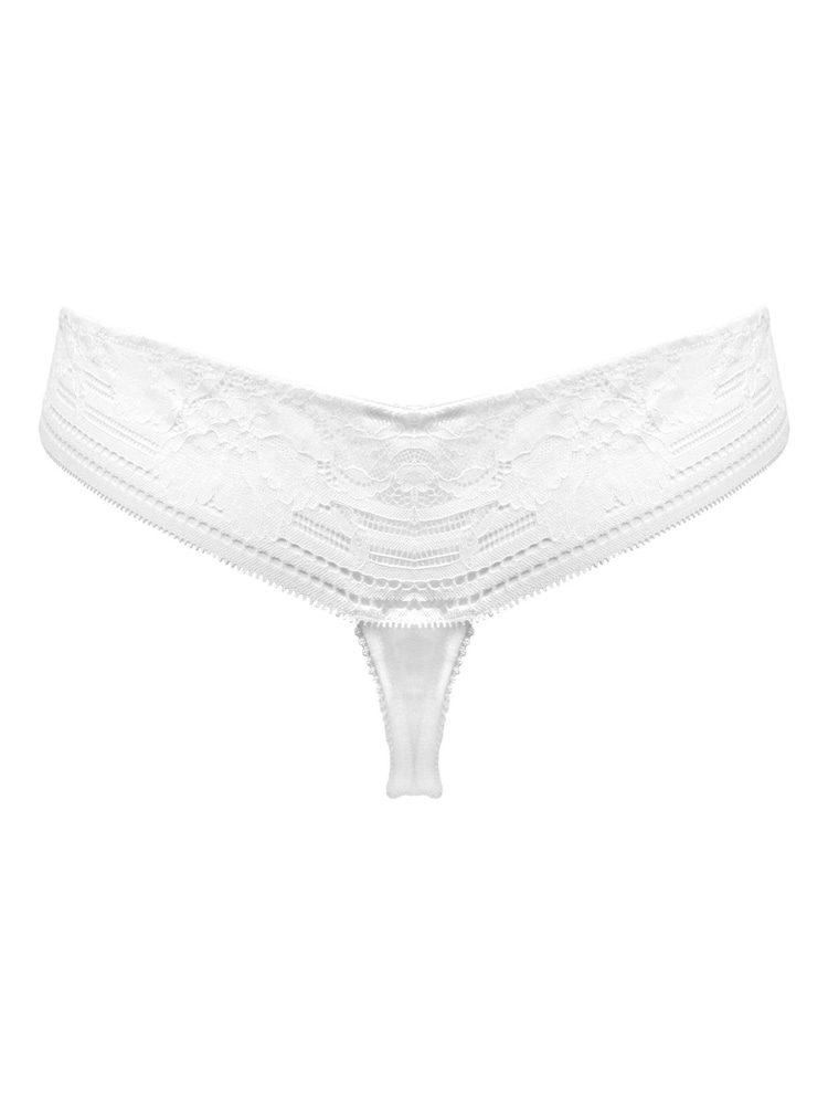 Pour Moi White Thong Taylor Lace Knickers - Image 4 of 4