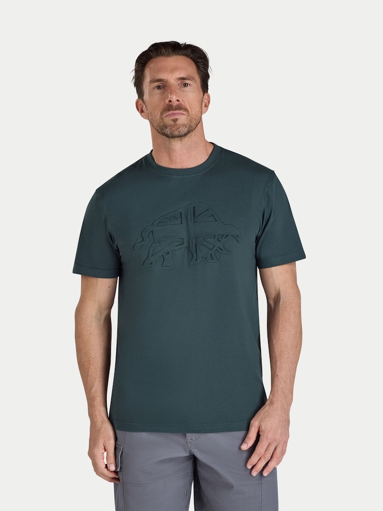 Raging Bull Green 3D Emboss T-Shirt - Image 1 of 4