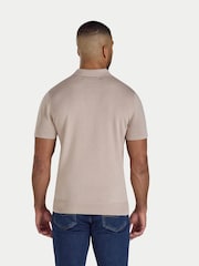Raging Bull Short Sleeve Knitted Natural Polo Shirt - Bilde 2 av 4