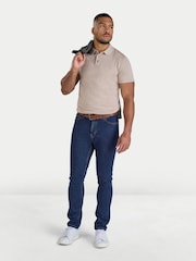 Raging Bull Short Sleeve Knitted Natural Polo Shirt - Bilde 3 av 4