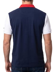 Raging Bull 3 Kulay Panel Pique Polo Shirt - Larawan 2 ng 5