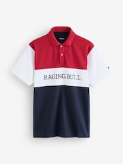 Raging Bull 3 Kulay Panel Pique Polo Shirt - Larawan 5 ng 5