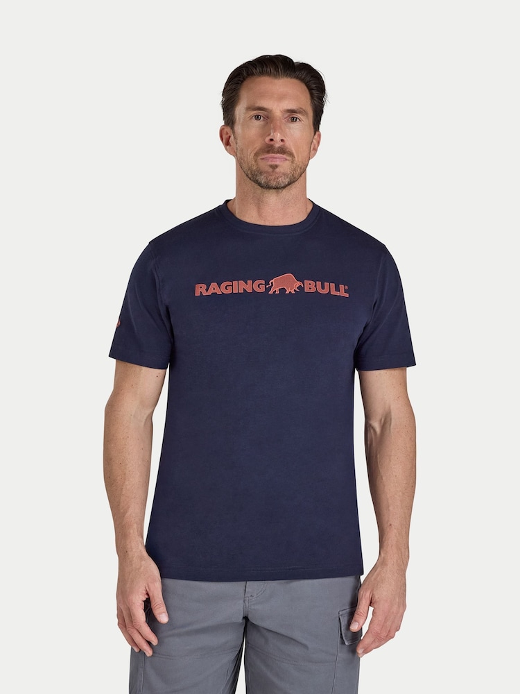 Raging Bull Blue Mesh High Build T-Shirt - Image 1 of 4 Raging Bull Blue Mesh High Build T-Shirt - Image 1 of 4