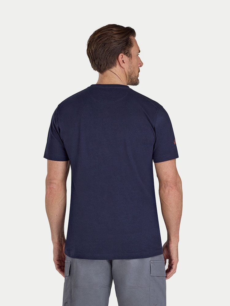 Raging Bull Blue Mesh High Build T-Shirt - Image 2 of 4 Raging Bull Blue Mesh High Build T-Shirt - Image 2 of 4
