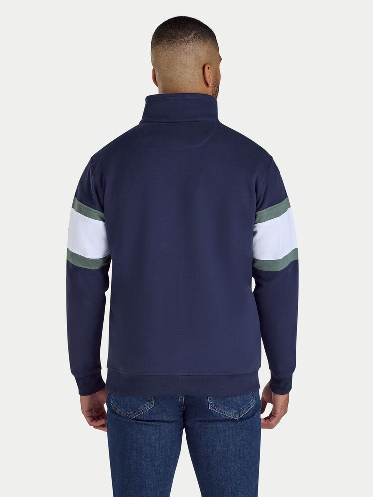 Raging Bull Blue NO 3. Quarter Zip Sweat Top - תמונה 2 מתוך 4 Raging Bull Blue NO 3. Quarter Zip Sweat Top - תמונה 2 מתוך 4