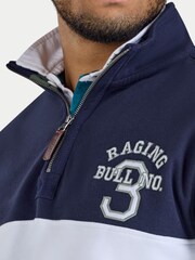 Raging Bull Blue NO 3. Quarter Zip Sweat Top - תמונה 4 מתוך 4