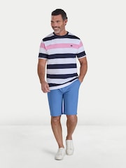 Raging Bull White Contrast Stripe T-Shirt - Image 3 of 4