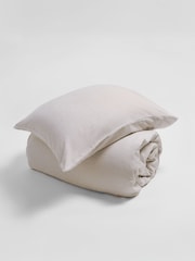 Secret Linen Store Natural Henry Brushed 100% Cotton Fitted Sheet - Image 5 of 6