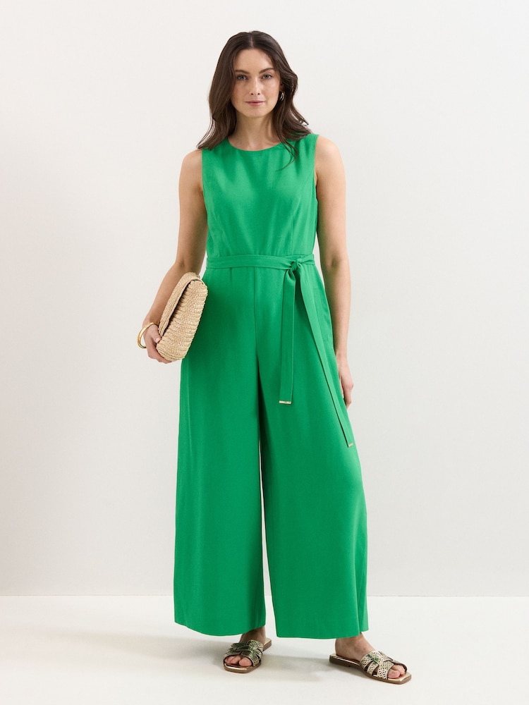Phase Eight Green Petite Marta Jumpsuit - Image 1 of 6 Phase Eight Green Petite Marta Jumpsuit - Image 1 of 6