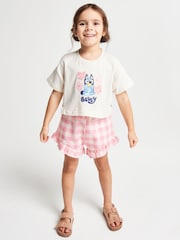 Brand Threads Pink Bluey Top & Short Set - Image 1 of 6