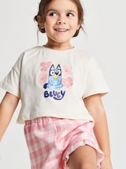 Brand Threads Pink Bluey Top & Short Set - Image 4 of 6