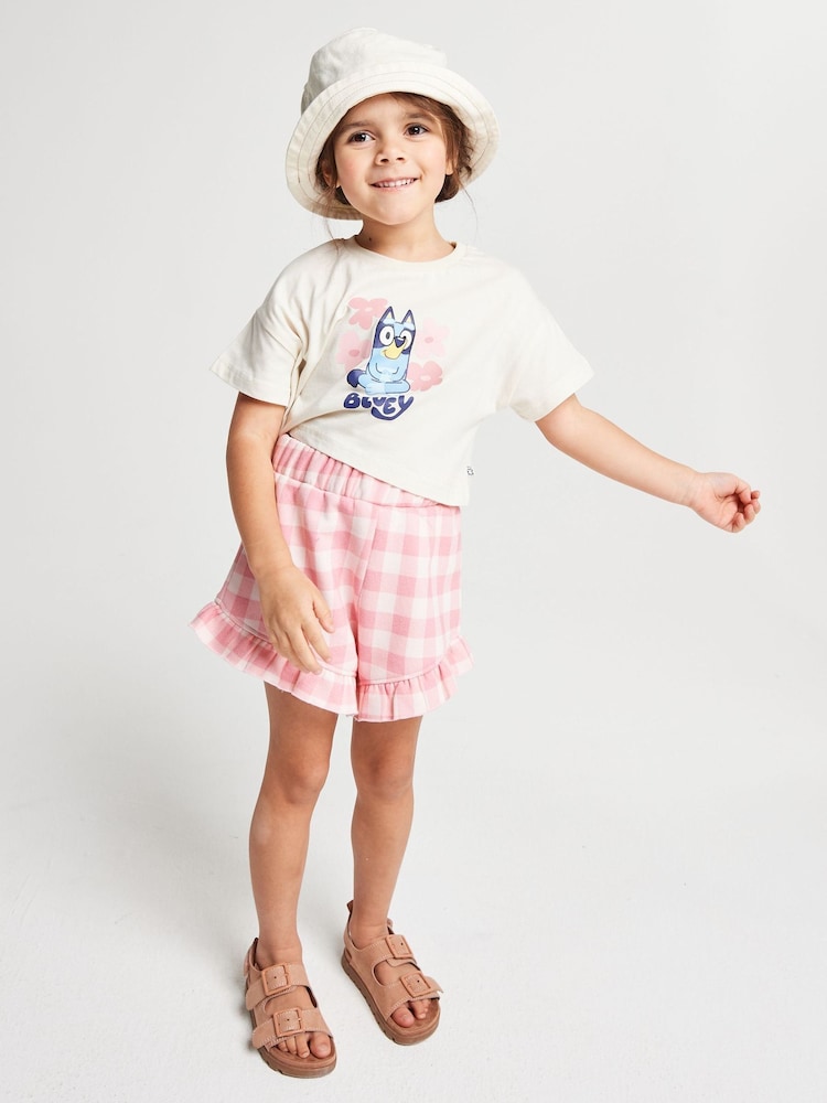 Brand Threads Pink Bluey Top & Short Set - Image 6 of 6