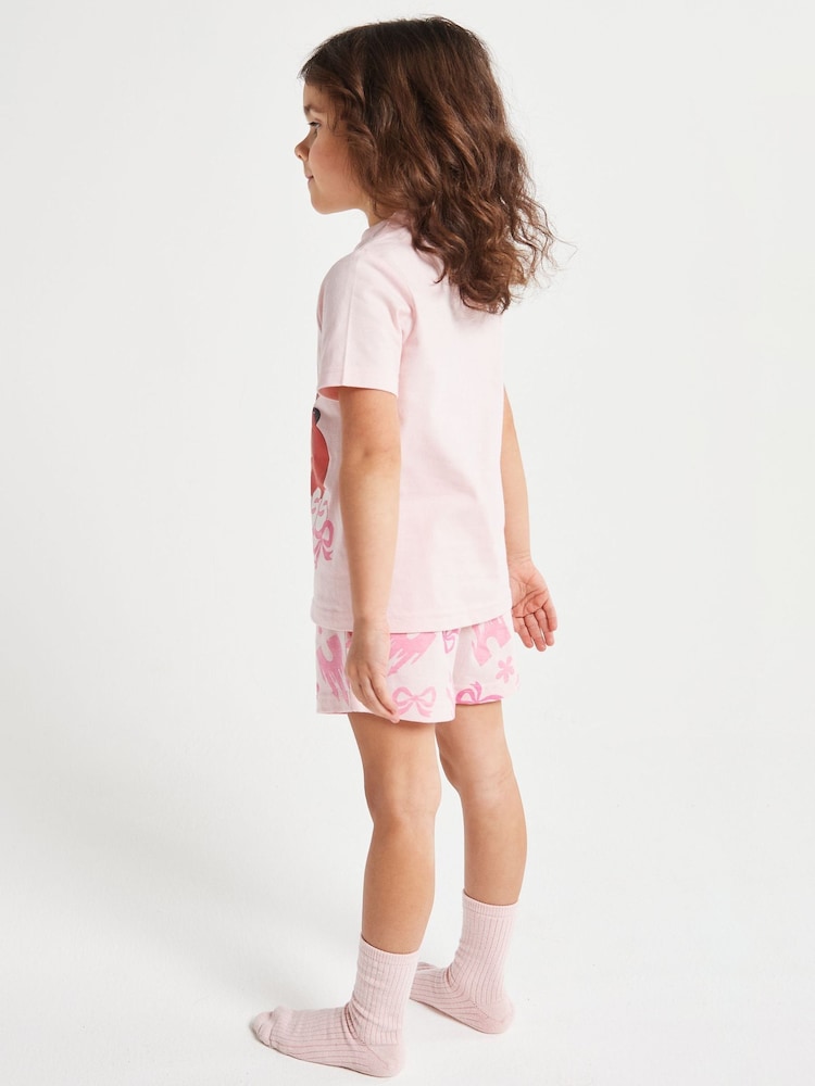 Brand Threads Pink Disney Princess Shorty Pyjamas Set - Image 2 of 6 Brand Threads Pink Disney Princess Shorty Pyjamas Set - Image 2 of 6