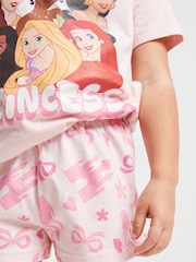 Brand Threads Pink Disney Princess Shorty Pyjamas Set - Image 4 of 6