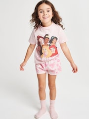 Brand Threads Pink Disney Princess Shorty Pyjamas Set - Image 6 of 6