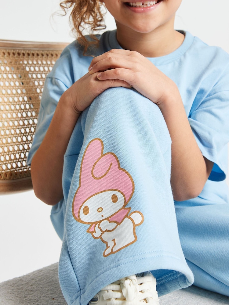 Brand Threads Blue My Melody T-Shirt and Wide Leg Joggers Set - Image 6 of 6