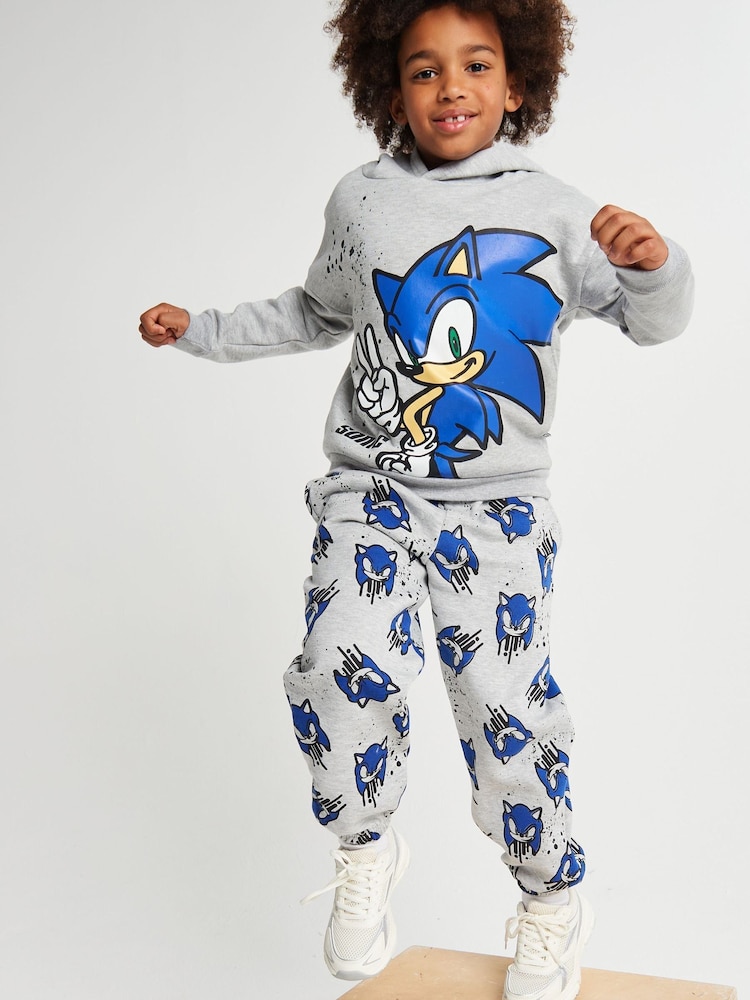 Brand Threads Grey Sonic the Hedgehog Joggers Set - Image 6 of 6