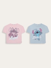 Brand Threads Pink Lilo & Stitch T-Shirts 2 Pack - Image 1 of 7