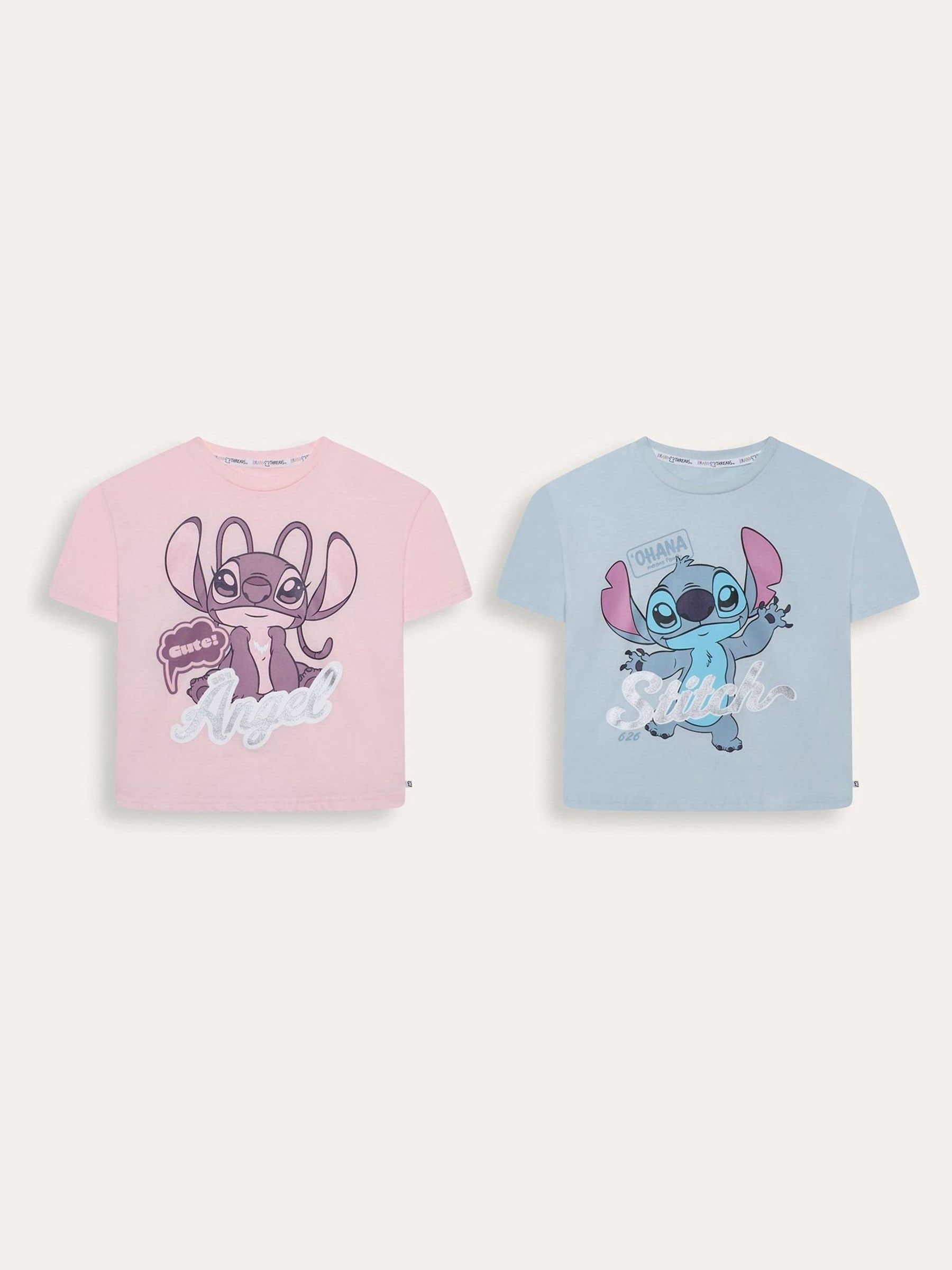 Buy Brand Threads Pink Lilo & Stitch T-Shirts 2 Pack from Next USA