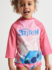 Brand Threads Pink Lilo & Stitch Stitch Swim Set - Image 3 of 6