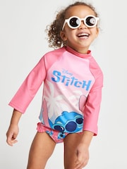 Brand Threads Pink Lilo & Stitch Stitch Swim Set - Image 6 of 6