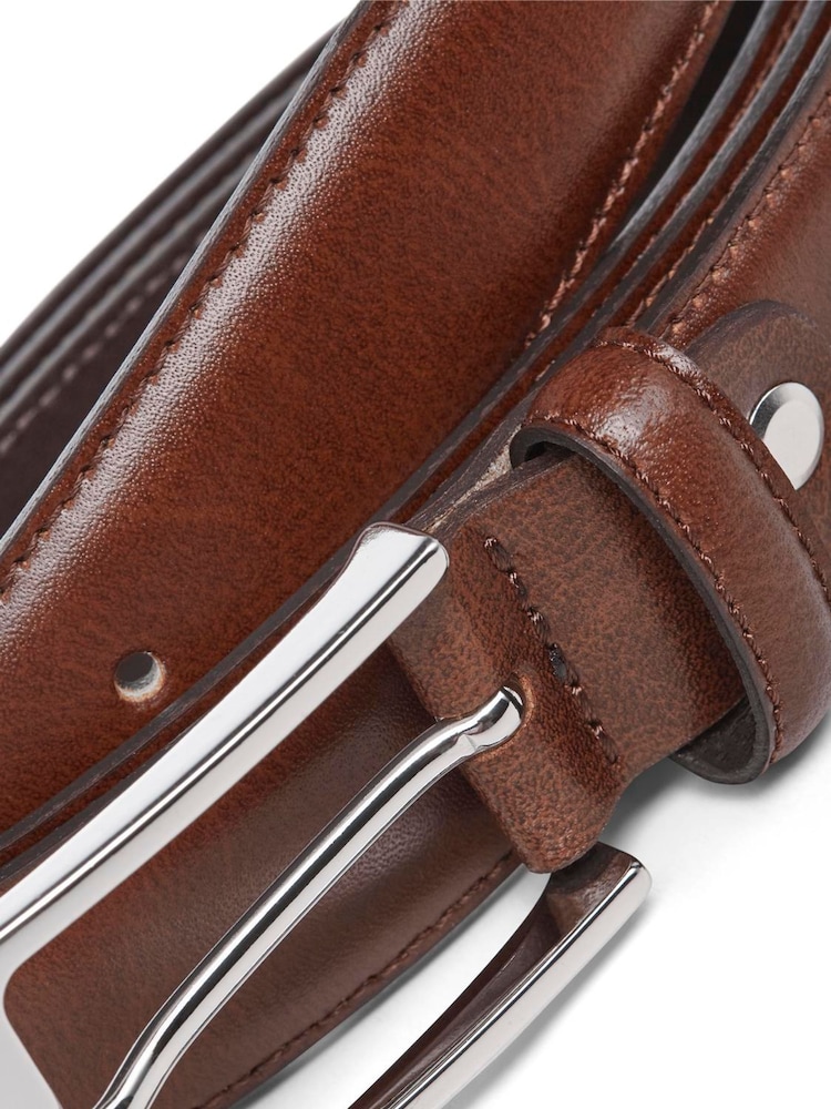 JACK & JONES Brown Leather Belt - Image 2 of 3