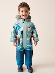 Snow Scene Wadded Waterproof Snowsuit (3mths-7yrs) - Image 1 of 3