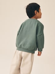 Sage Green Christmas Christmas Crew Neck Sweat Top (3mths-7yrs) - Image 3 of 8