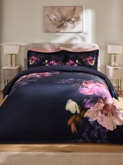 Lipsy Navy Renata Floral 200 Thread Count Cotton Sateen Bedset - Image 1 of 4