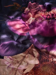 Lipsy Navy Renata Floral 200 Thread Count Cotton Sateen Bedset - Image 4 of 4