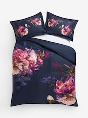Lipsy Navy Reina Floral 200 Thread Count Cotton Sateen Bedset - Image 5 of 5