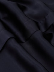 Reiss Navy Ameira Silk-Satin Concealed-Placket Shirt - Image 6 of 7