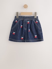 Denim Cherry Embroidery - Pull-On Skirt (3mths-7yrs) - 圖片 6，共 9