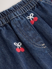 Denim Cherry Embroidery - Pull-On Skirt (3mths-7yrs) - 圖片 9，共 9