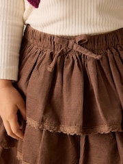 Chocolate Brown Cord Pullon Rara Skirt (3mths-7yrs) - Image 4 of 4