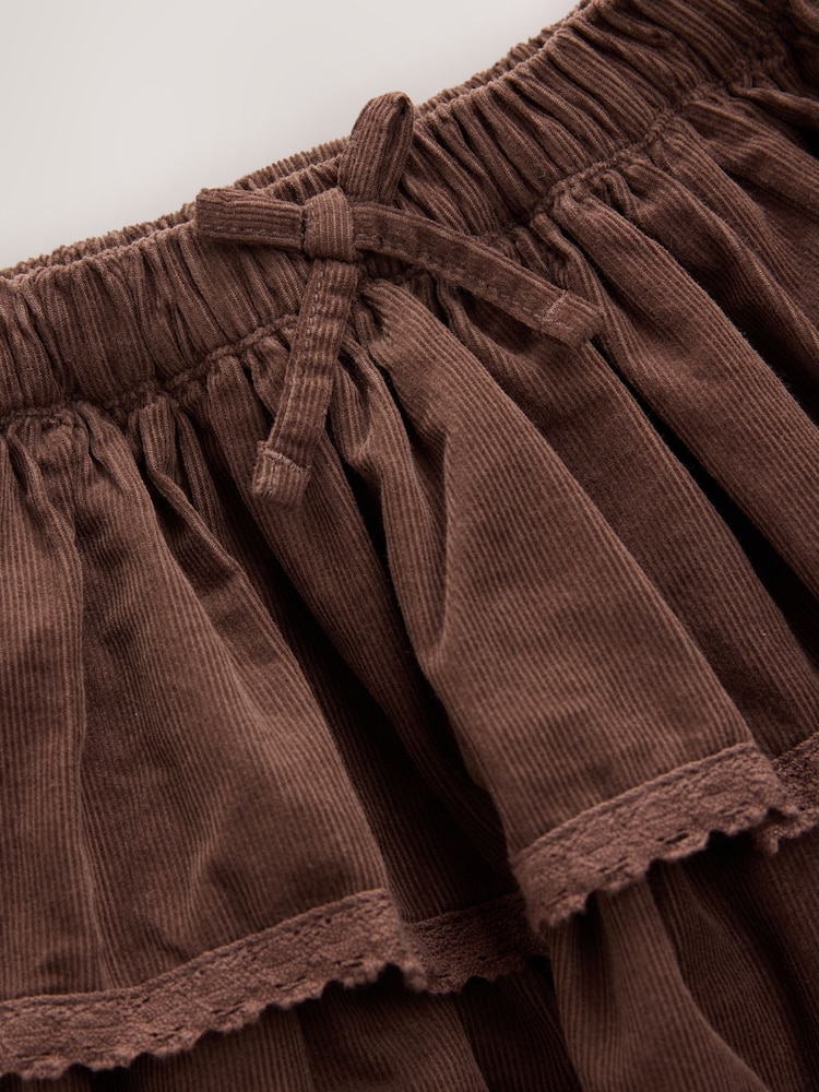 Chocolate Brown Cord Pullon Rara Skirt (3mths-7yrs) - Image 8 of 8