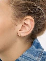 Oliver Bonas Gold Tone Akir Peridot Anchor Stud Earrings - Image 3 of 3