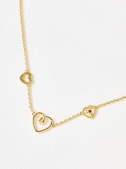 Oliver Bonas Gold Tone Davina Tourmaline Pendant Necklace - Image 1 of 4