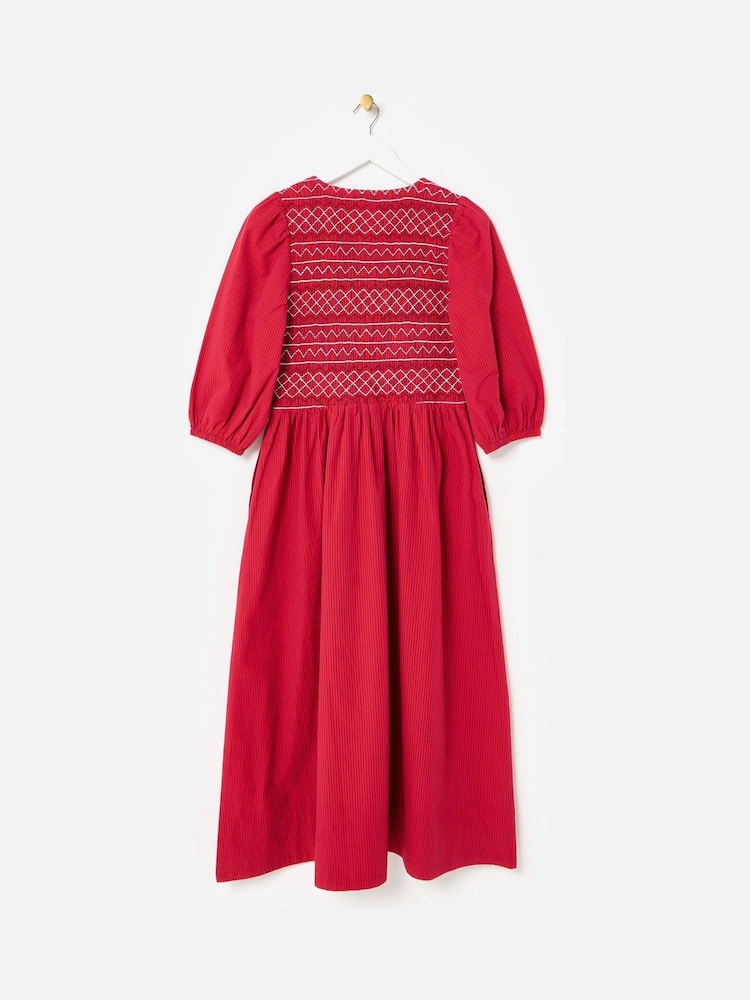 oliver bonas red dress Buy Oliver Bonas Red Striped Shirred Bodice V-Neck Midi Dress from Next  Netherlands