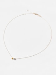 Oliver Bonas Silver & Gold Tone Callie Star Charm Pendant Necklace - Image 1 of 4