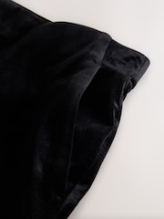 Black Velvet Slim Tailored Trousers - Image 7 of 8
