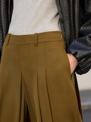 橄榄绿色 - N.Premium Pleated Culottes - 图片4 / 8